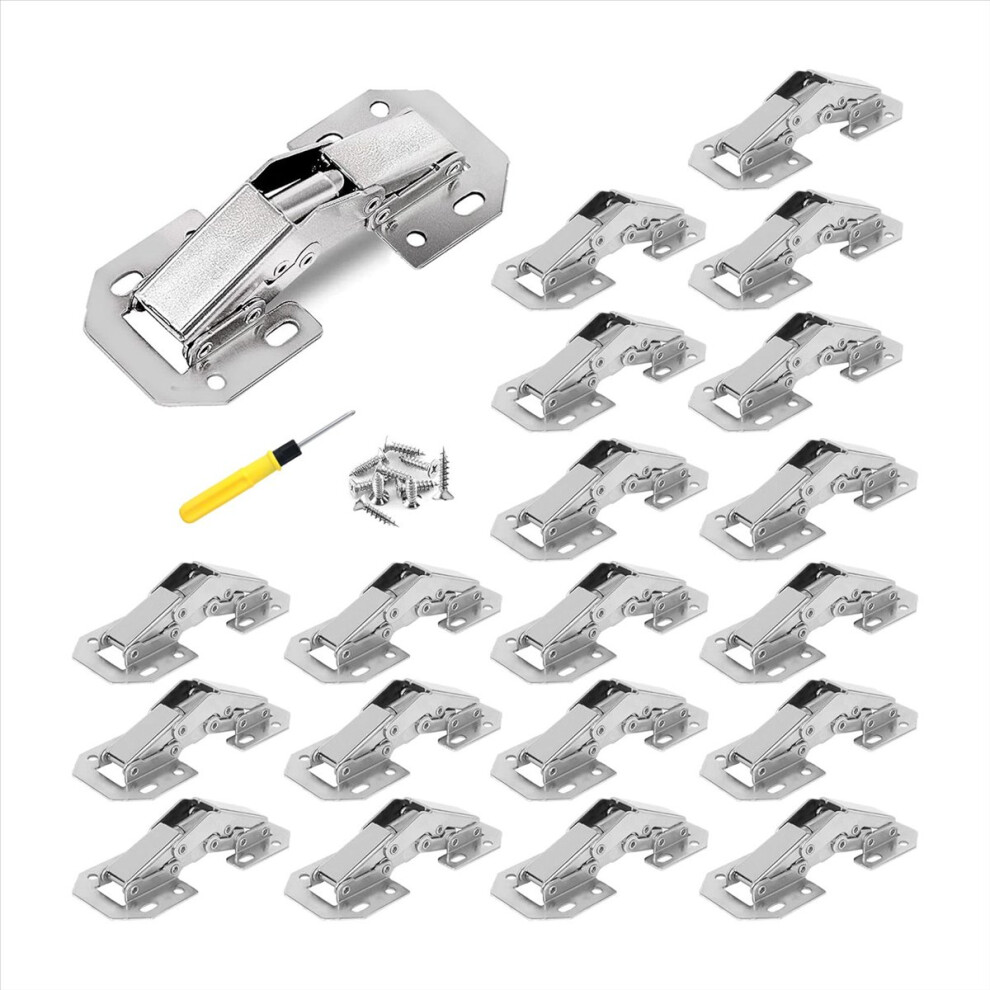 20 Pack 4Inch Hidden Kitchen Cabinet Hinges,Concealed Cabinet Hinges 4711093063327