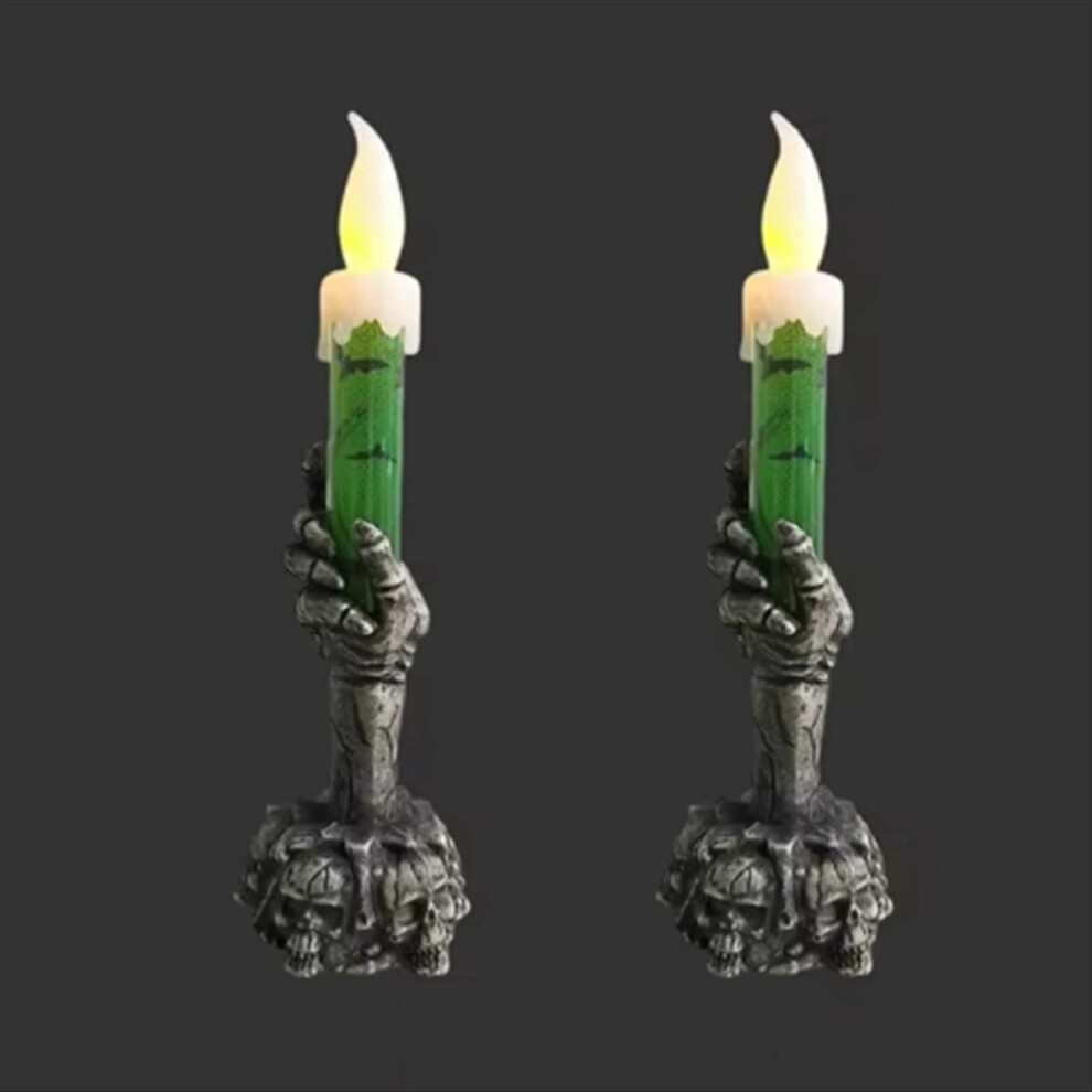 Decorazioni Halloween Luci LED A Forma Di Teschio - Set Di 6 Lanterne Con Batteria, Luci Rosse, Per Interni Ed Esterni