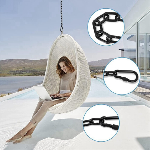 2 Pack Heavy Duty Hanging Chair Hardware for Hammock Swing (Black) 1
