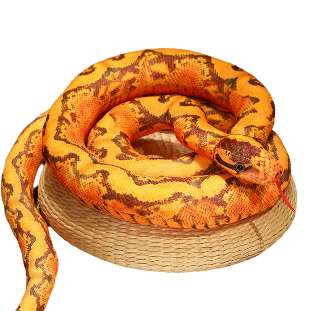 Simulation Python Plush Toy Gift Orange Ring Python