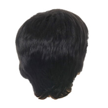 Parrucca alla moda corta nera per uomo con toupet nero naturale realistico