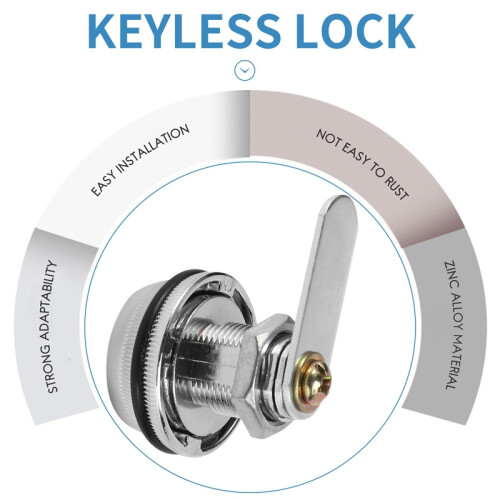Alloy Code Combination Cam lock Keyless silver 2