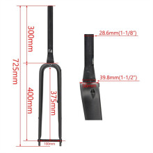 700C Road Bike Front Fork Full Carbon Fiber Tapered Shape 700Cx 45mm