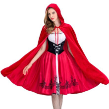 Women'S Gothic Red Riding Hood Costume Hooded Cloak XL