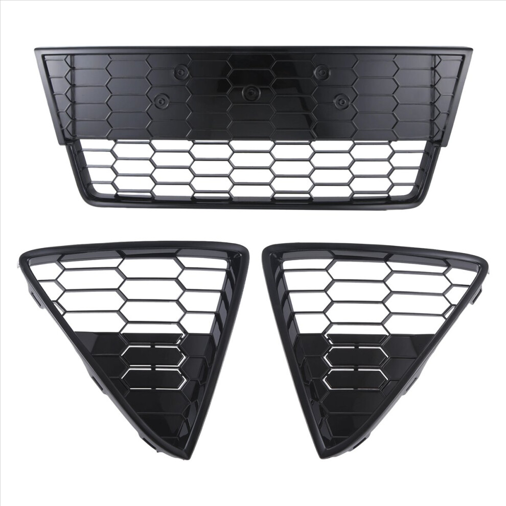 3Pc Honeycombed Front Bumper Lower Grille Grills For Focus 12-14 4711093006218