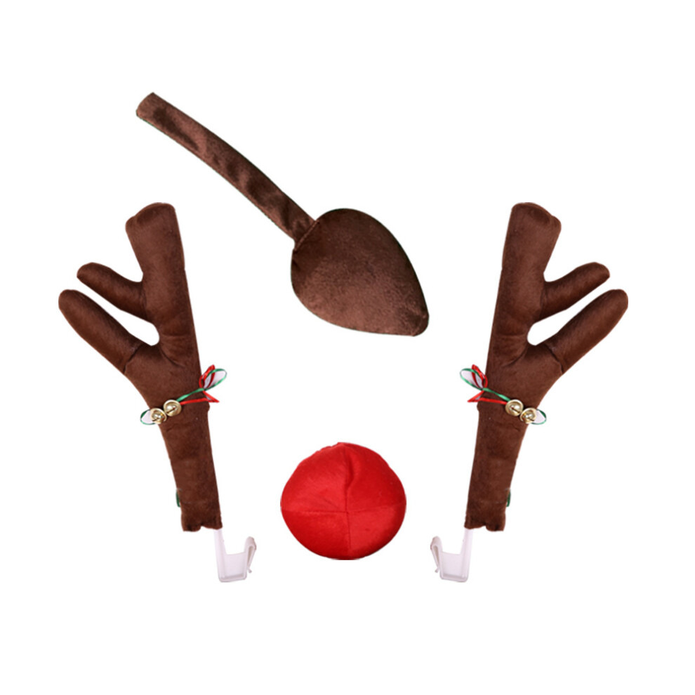 Reindeer Decoration Car Reindeer Antlers Nose Ornaments Red 4711093006799