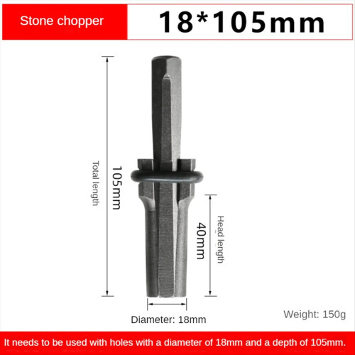 Stone Splitting Tool Splitting Tools Wedge Stone Set ,18mm 2