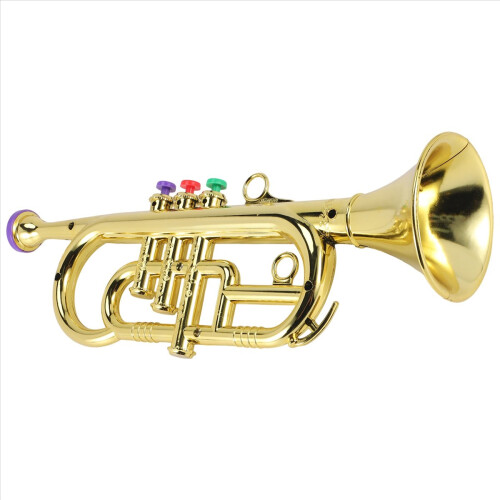 Tromba 3 toni musicale per bambini giocattolo oro