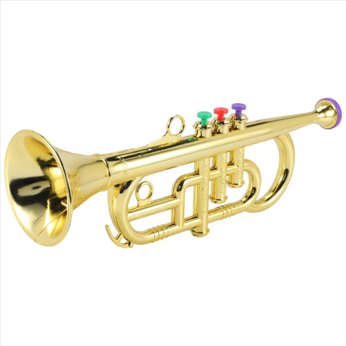 Tromba 3 toni musicale per bambini giocattolo oro 1