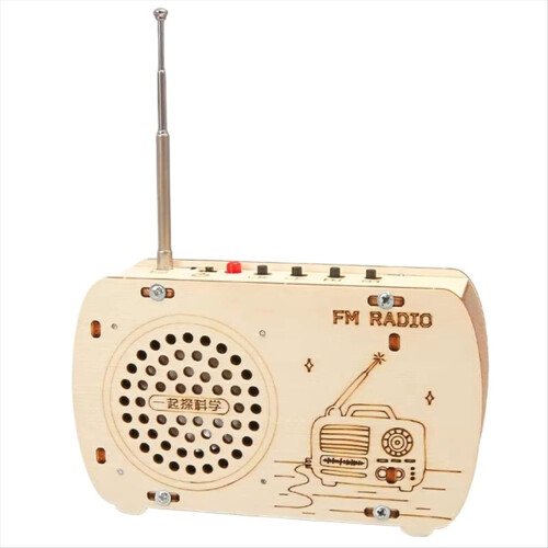 Bausatz für ein Holzradio – Elektronisches Lernset, interaktiv