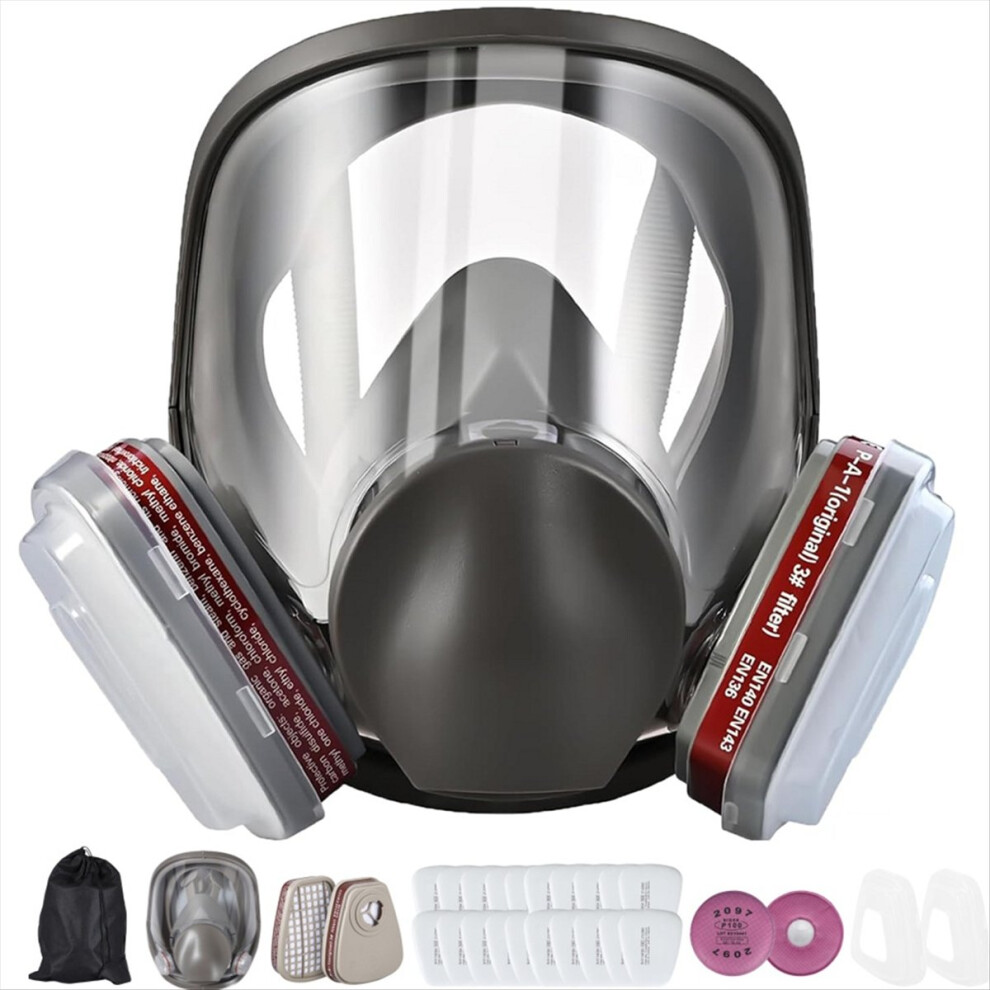 Reusable Full Face Respirator Mask,6800 Gasmask With Filter 6001&2091 4712297570215