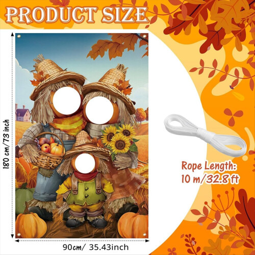 Autumn Pumpkin Backdrop 6x4 Ft Harvest Thanksgiving 2