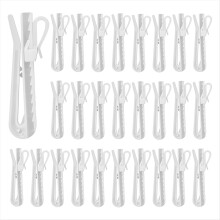 100 Stück 7 cm Kunststoff-Gardinenhaken