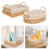Handwoven Storage Baskets with Handles Kitchen Organizer B 4
