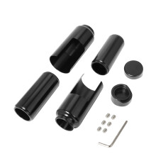 Motorrad-Gabelabdeckungs-Rohrkappen-Set, schwarz -