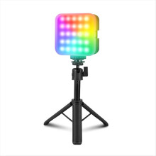 Magnetic RGB Video Light with Desk Tripod Stand APP Controlled