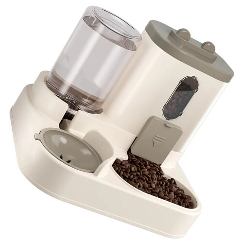 Distributore di cibo per gatti 2 in 1, simpatico distributore di acqua 2