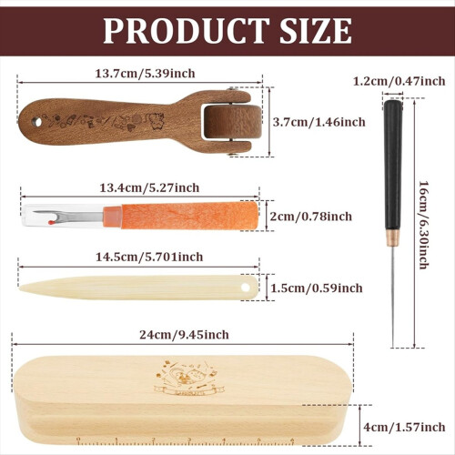 5 Pcs Wooden Sewing Quilting Tools Set 2