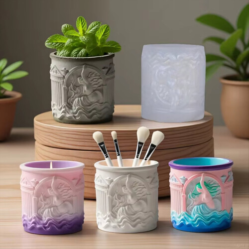 DIY Epoxy Candle Cup Vase Storage Silicone Mold 2
