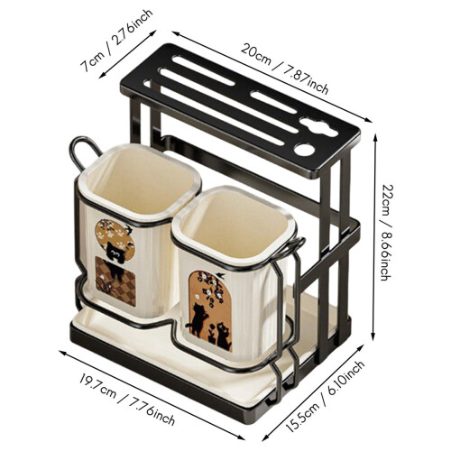 Portaoggetti con organizer per coltelli integrato 1