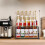 Coffee Syrup Organizer, 2-Tier 10 Syrup Bottles Rack 3