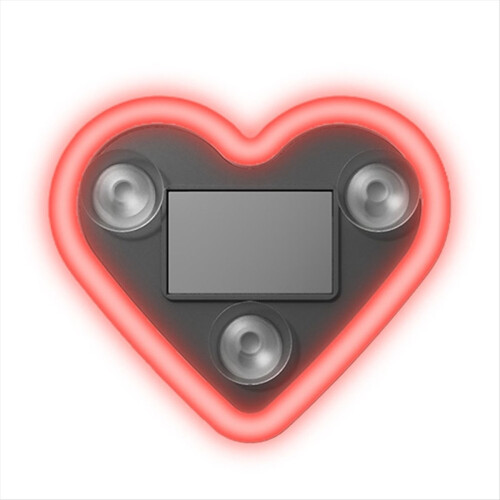 Car LED Ambient Heart Solar Neon Light for Triangle Window Red