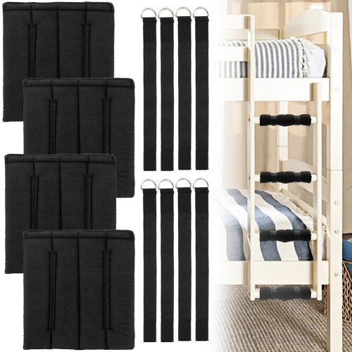 4PCS Bunk Bed Ladder Pads with 8 Adjustable Straps 1