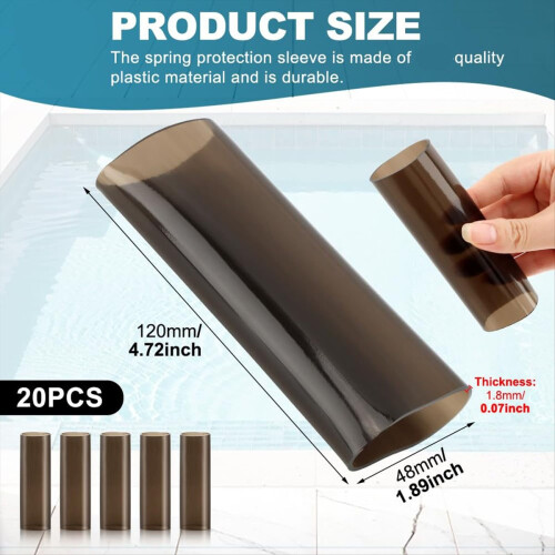 20pcs Pool Cover Spring Sleeves, Winter Pool Cover Spring Covers 1