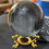 3D Crystal Ball with DIY Video Playback 7cm Display Sphere, Orange 6