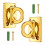 2 Pcs Gold Loop Wall Plate Post Queue Barrier 1