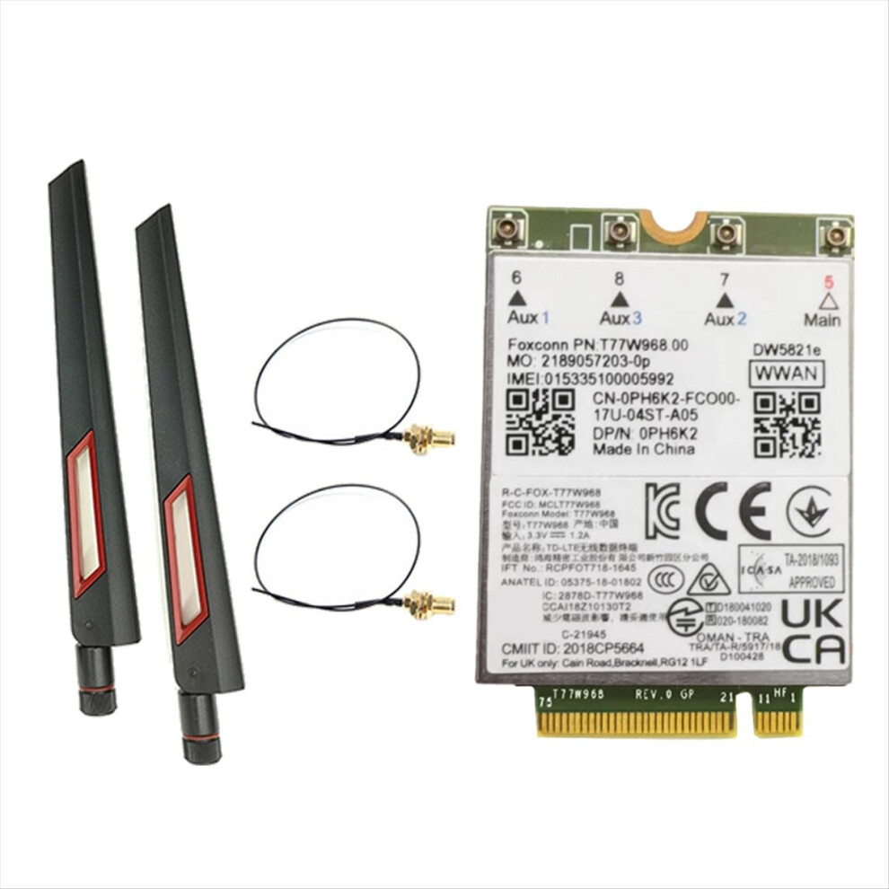 T77w968 Dw5821e X20 4G Lte Module For 5420 5424 7424 7400 Laptop 4714116669339