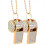 2 Pack Bling Whistle Crystal Rhinestone with Chain,Shining Whistle 1