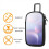 MP3/MP4 Portable Storage Bag with Buckle with Clear Window Black 2