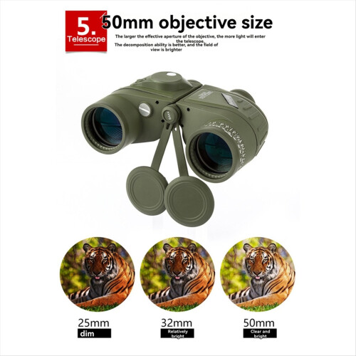 Marine Navigation Binoculars Waterproof 10X50 Green 1
