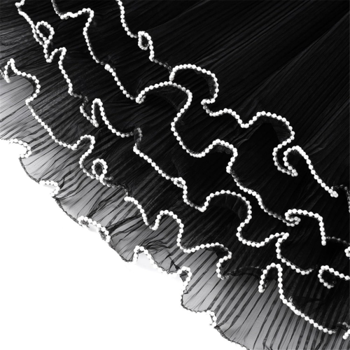 4 Yards Blumengeschenkpapier mit Perlrand, 3er-Packung Schwarz