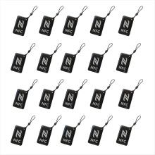 20 pezzi di etichette NFC Ntag213 13,56 MHz Smart Card 42x26 mm Nero