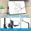 Trocken abwischbare Whiteboard-Tafel mit Ständer 4
