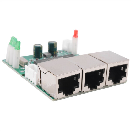 Fast Switch Mini 3 Port Ethernet Switch 10 / 100mbps Network Switch 2