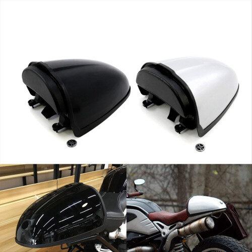 Motorcycle Tail Backrest Storage Box Black 1