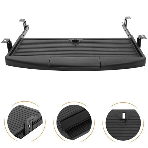 Keyboards Tray Under Desk Keyboards Stand Slide Pull Out Black 1