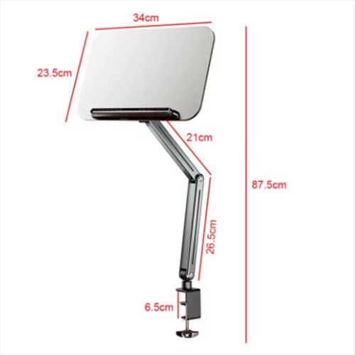 Desk Clamp Book Stand Adjustable Cookbook Stand 2