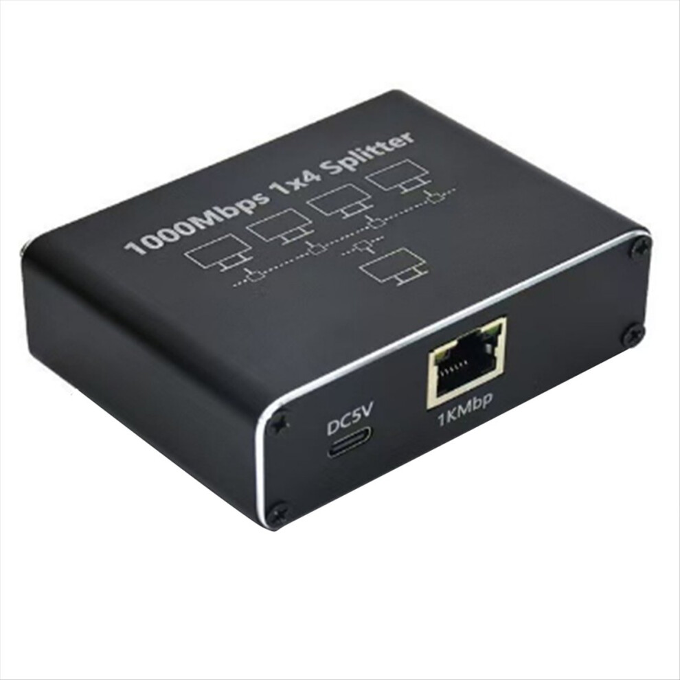 Gigabit 1000Mbps Rj45 Splitter 1 To 4 Ethernet Adapter Lan Connector 4712073955496