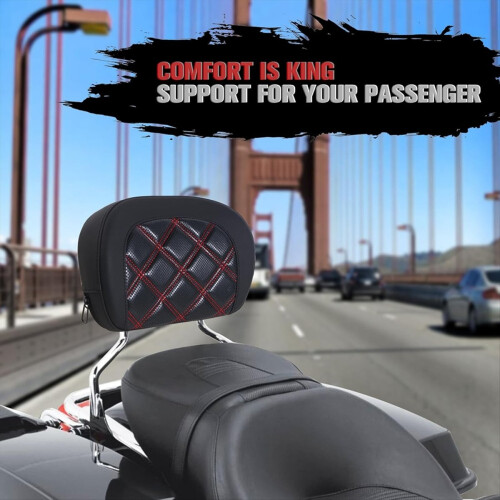 Motorcycle Detachable Sissy Bar Backrest Pad for Glide 2