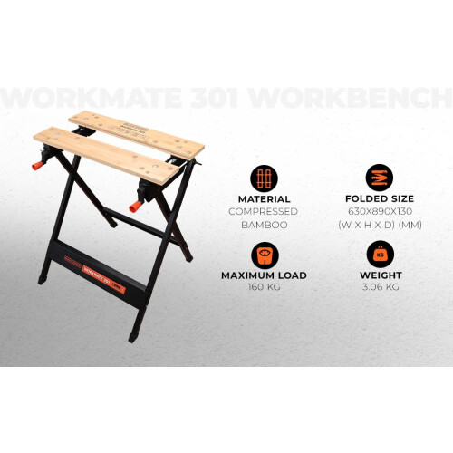 Black + Decker BLACK+DECKER Workmate 301 Workbench, WM301-XJ | durable, practical 1