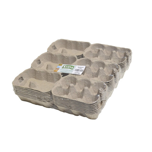 Supa Supa Half Dozen Egg Boxes x 24-Pieces, Traditional Fibre Egg Box, 2