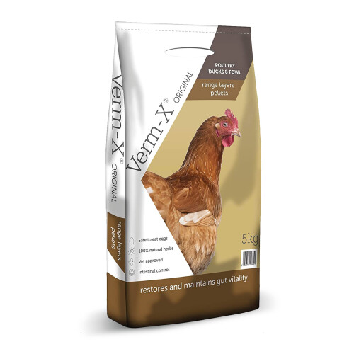 Copdock Mill Range Layers Pellets with Verm-X Chicken Feed, 5kg -