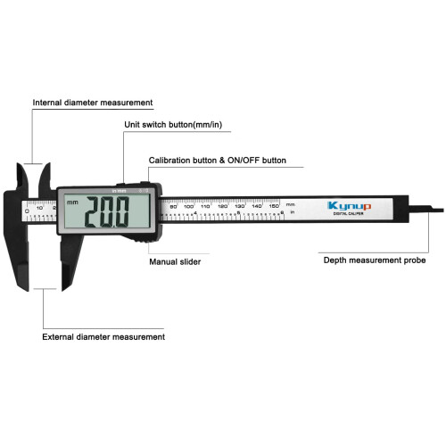 Kynup Digital Caliper with Large LCD Screen, Digital Calliper | qualit 1