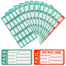 Pat Testing Stickers, 250 PCS Pass & 25 PCS Fail Pat Testing Labels,