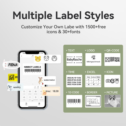 NIIMBOT B1 Label Maker Machine, 2 Inch Bluetooth Thermal Label | quali 2
