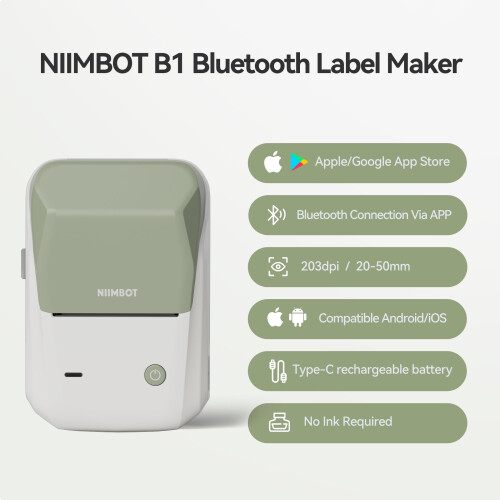 NIIMBOT B1 Label Maker Machine, 2 Inch Bluetooth Thermal Label | quali 1